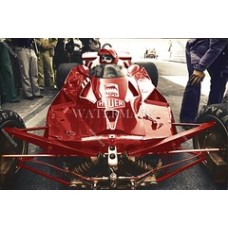 BM75 Niki Lauda F1 Champion Ferrari Formula One Grand Prix Colorized Photo