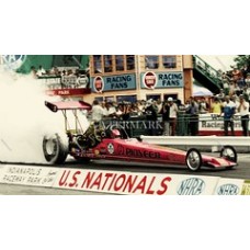 CM381 Shirley Muldowney Dragster Colorized Photo