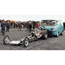 CV53 Don Garlits Pre Race NHRA Funny Car Drag Racing   Colorized Photo