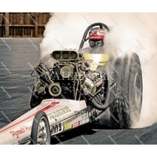 CV58 Don Prudhomme At Start NHRA Funny Car Drag Racing   Colorized Photo