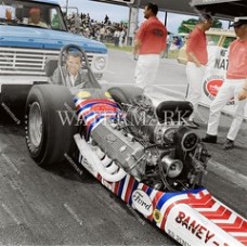 CV59 Don Prudhomme Pose NHRA Funny Car Drag Racing Colorized Photo