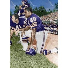  DF746 Brian Piccolo  & Gale Sayers Chicago Bears Colorized Photo