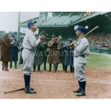  DG203 Babe Ruth  & Lou Gehrig PreGame Pose Yankees Colorized Photo