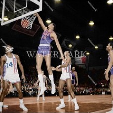  DF884 Wilt Chamberlain Sixers 76ers  & Oscar Robertson Royals Colorized Photo