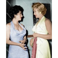 DA79 Elizabeth Taylor & Marilyn Monroe Colorized Photo