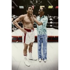 DA189 Muhammad Ali  & Stevie Wonder Civil Rights Boxing Colorized Photo