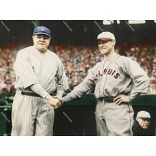  DF736 Babe Ruth Yankees  & George Sisler Cardinals Colorized Photo