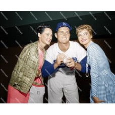  DF764 Don Drysdale Brooklyn Dodgers Signs Ball for Girls Colorized Photo