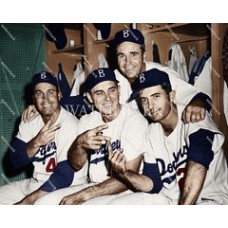  DF773 Duke Snider Gil Hodges W Alston Brooklyn Dodgers Colorized Photo