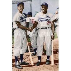  DF879 WILLIE MAYS Giants SANTURCE Puerto Rico Baseball League 1954 Colorized Photo