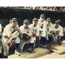  DG216 Chicago Cubs 1930 Rogers Hornsby Farrell Schalk Kelly Taylor Wilson Colorized Photo