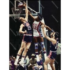  DG266 Julius Erving Virginia Squires ABA Slam Dunk Colorized Photo