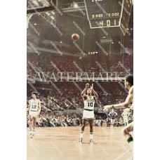 DI493 Jo Jo White Boston Celtics Free Throw Colorized Photo