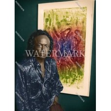  DI510 MILES DAVIS Legendary Jazz Musician with his Painting Colorized Photo