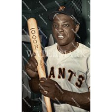  DI547 Willie Mays NY Giants 1000th Hit Colorized Photo
