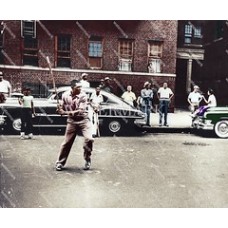  DI551 Willie Mays NY Giants Stickball Colorized Photo