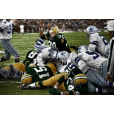  DI669 Bart Starr Green Bay Packers Ice Bowl TD v Cowboys Colorized Photo