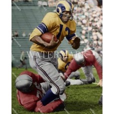  DI681 Deacon Dan Towler LA Rams Run Colorized Photo