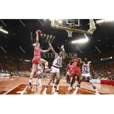  DI712 Larry Bird Celtics All Star Drives Colorized Photo