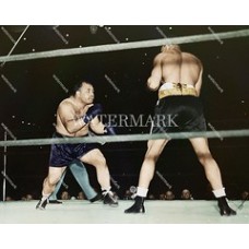  DL965 JOE LOUIS vs. TONY GALENTO at YANKEE STADIUM  Colorized Photo