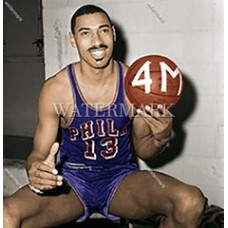  DO213 Wilt Chamberlain Philadelphia Sixers 4M Points Colorized Photo