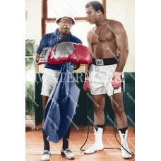 DO153 Muhammad Ali  & Flip Wilson Champs Glove Colorized Photo