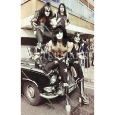 RV273 KISS Gene Simmons  & Paul Stanley Ace Frehley Peter Criss Colorized Photo