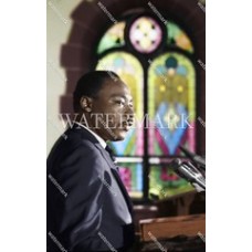 DO145 Martin Luther King in church Colorized Photo Photo