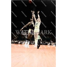 RV300 Rick Barry SF Warriors 3 Point Jumper Colorized Photo