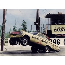 RX556 Dick Landy Fontana 1965 AWB Dodge NHRA Car Racing  Colorized Photo